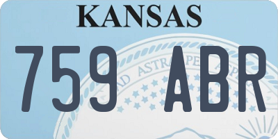 KS license plate 759ABR