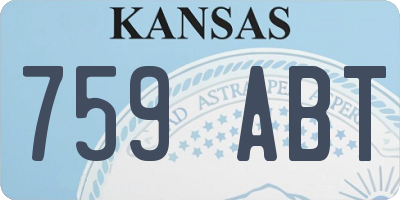 KS license plate 759ABT