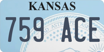 KS license plate 759ACE