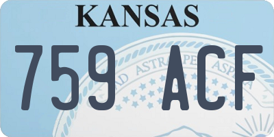 KS license plate 759ACF