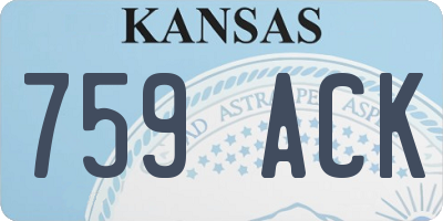 KS license plate 759ACK