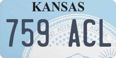 KS license plate 759ACL