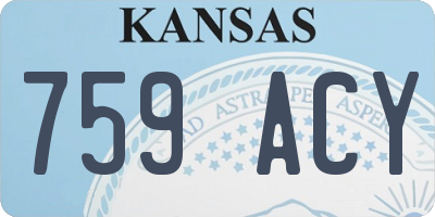 KS license plate 759ACY