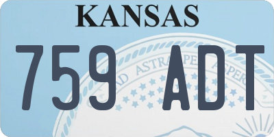 KS license plate 759ADT