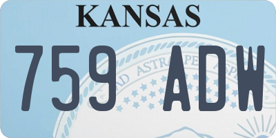 KS license plate 759ADW