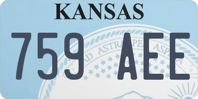 KS license plate 759AEE