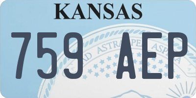 KS license plate 759AEP