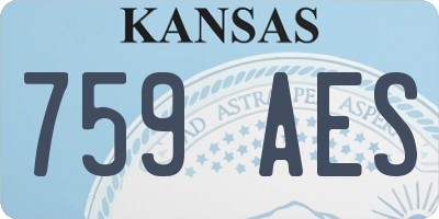 KS license plate 759AES