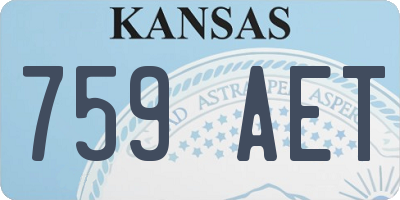 KS license plate 759AET