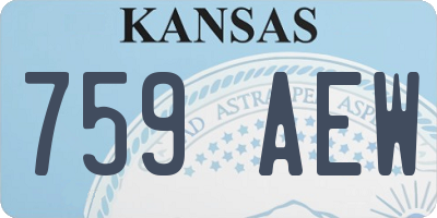KS license plate 759AEW