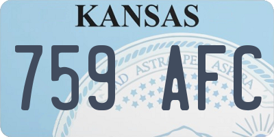 KS license plate 759AFC