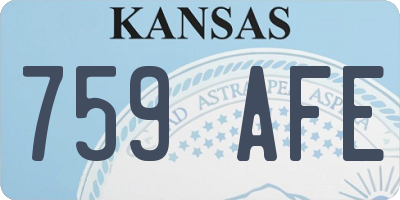 KS license plate 759AFE