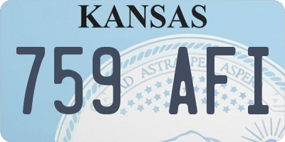 KS license plate 759AFI