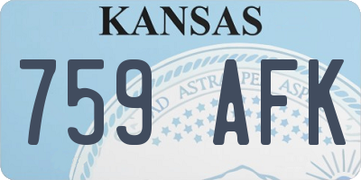 KS license plate 759AFK