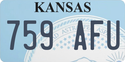 KS license plate 759AFU