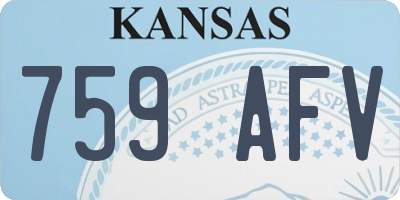 KS license plate 759AFV