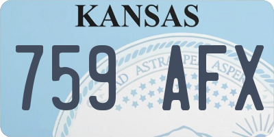 KS license plate 759AFX
