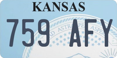 KS license plate 759AFY