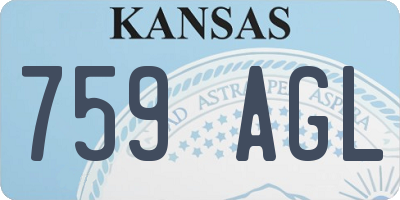KS license plate 759AGL