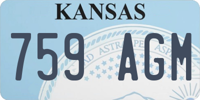 KS license plate 759AGM