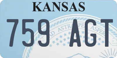 KS license plate 759AGT