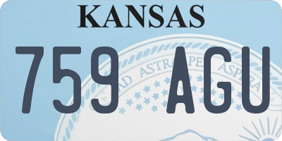 KS license plate 759AGU
