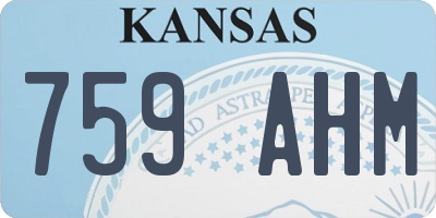 KS license plate 759AHM
