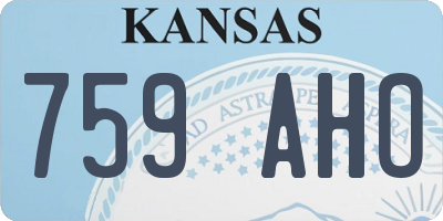 KS license plate 759AHO