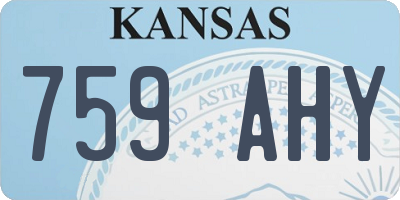 KS license plate 759AHY