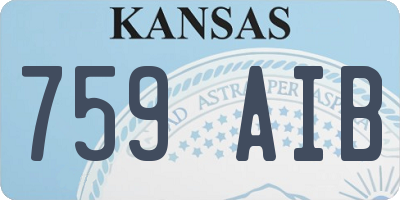 KS license plate 759AIB