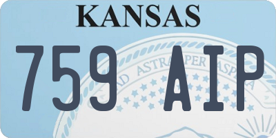 KS license plate 759AIP