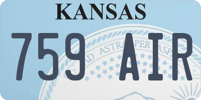 KS license plate 759AIR