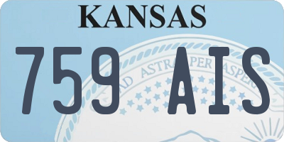 KS license plate 759AIS