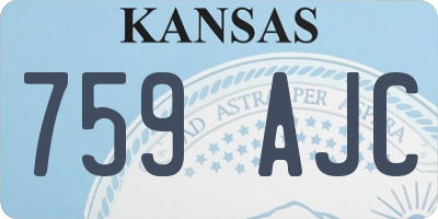 KS license plate 759AJC