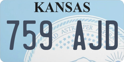 KS license plate 759AJD