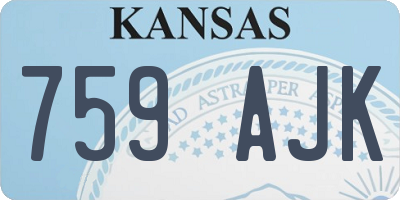 KS license plate 759AJK