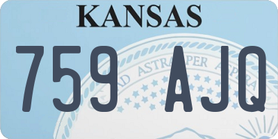 KS license plate 759AJQ