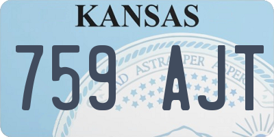 KS license plate 759AJT