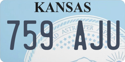 KS license plate 759AJU