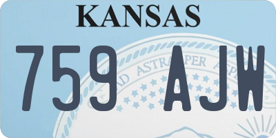 KS license plate 759AJW