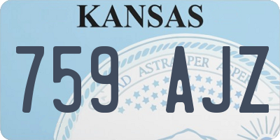 KS license plate 759AJZ