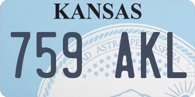 KS license plate 759AKL