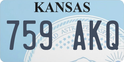 KS license plate 759AKQ