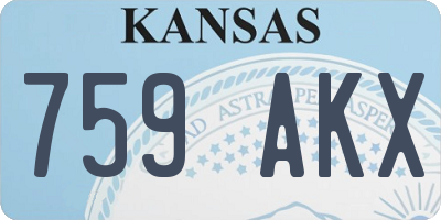 KS license plate 759AKX