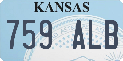 KS license plate 759ALB
