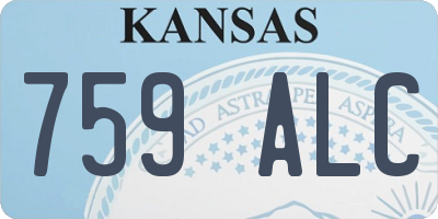 KS license plate 759ALC