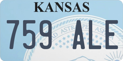 KS license plate 759ALE