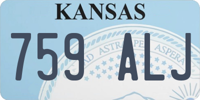 KS license plate 759ALJ