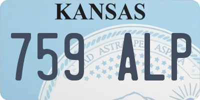 KS license plate 759ALP
