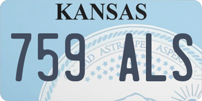 KS license plate 759ALS